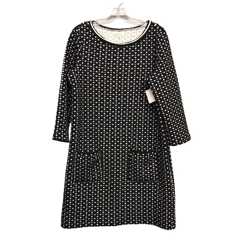 Dress Casual Midi By Max Studio In Black & White, Size: L