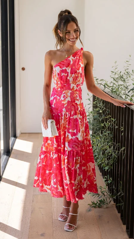 Jayma Maxi Dress - Hot Pink Floral