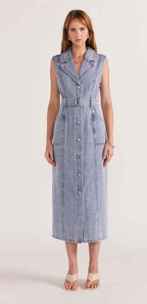 Staple The Label - Calla Denim Midi Dress