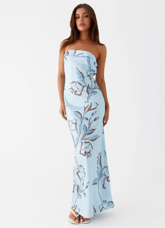 Summer Lover Maxi Dress - Blue Floral