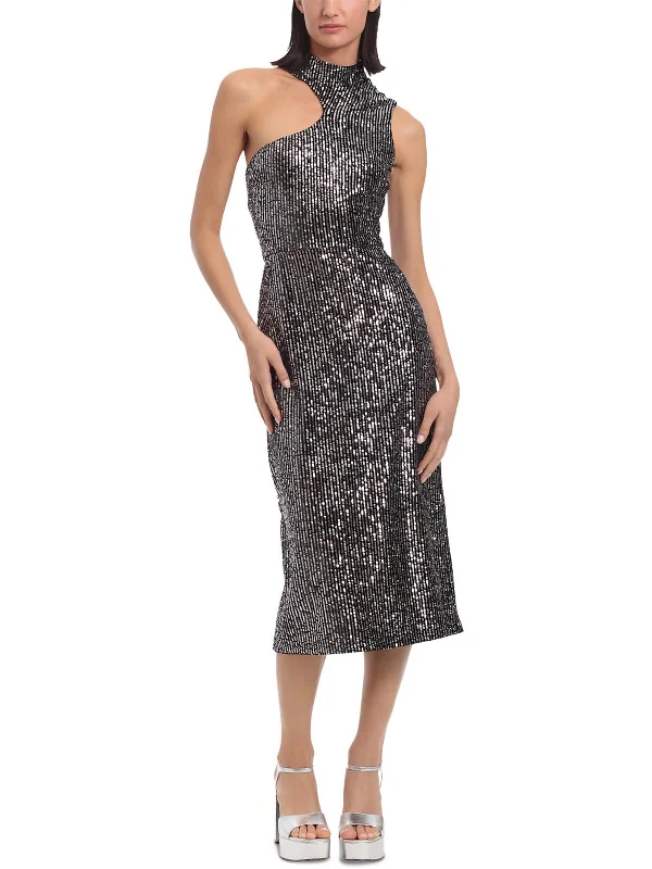 Womens Sequined Polyester Cocktail And Party Dress