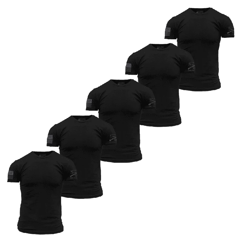 Basic T-Shirts - Black - 5 Pack