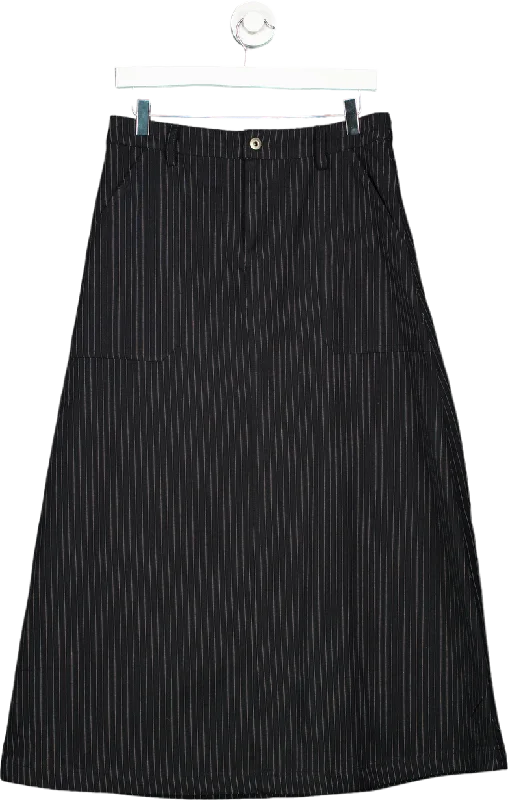 Collusion Black Pinstripe Skirt UK 12