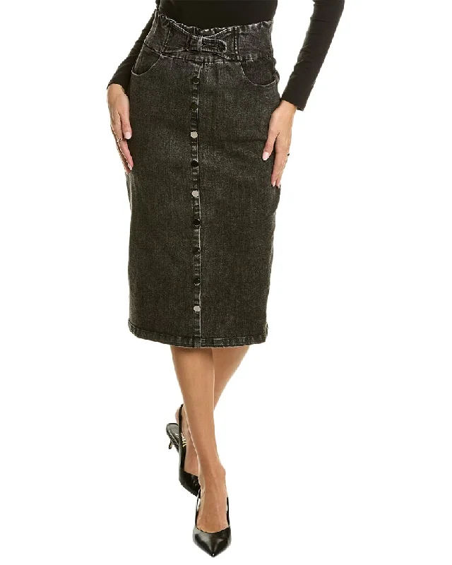 Gracia Waist Belt Detail Denim Skirt