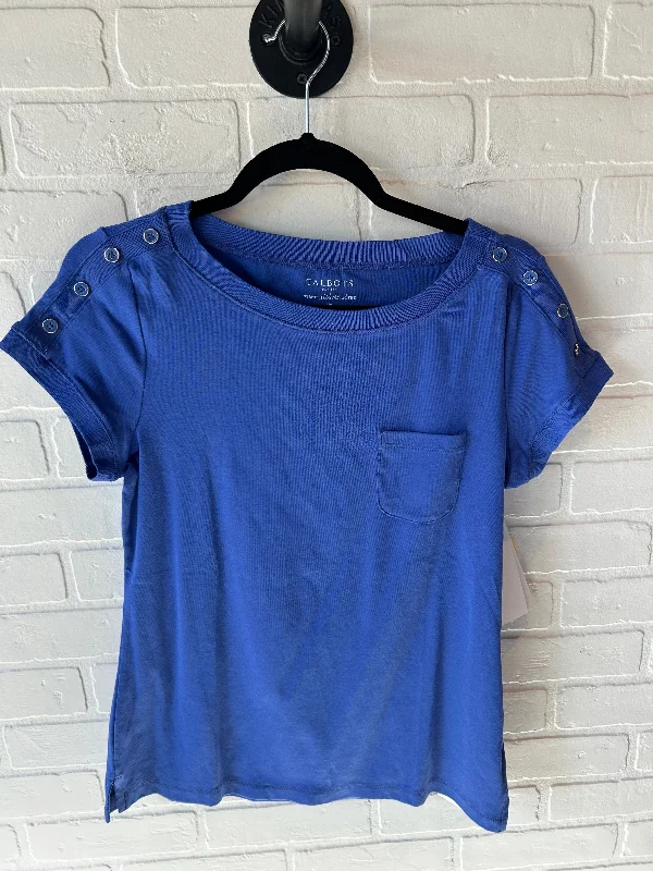 Top Short Sleeve By Talbots In Blue, Size: Mp