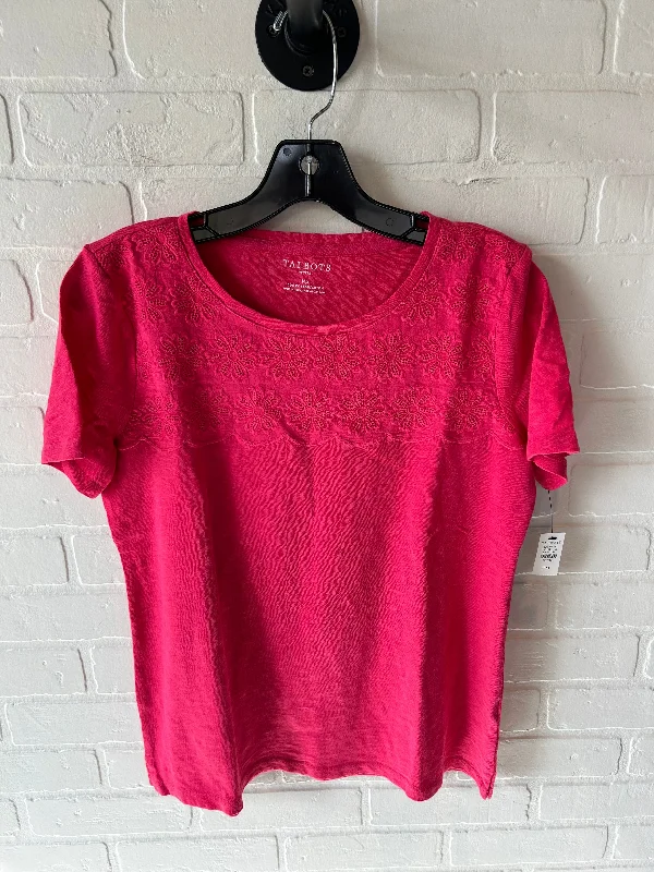 Top Short Sleeve By Talbots In Pink, Size: Mp