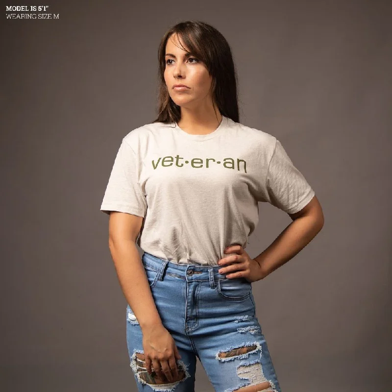 Women's Blank Check Boyfriend Fit T-Shirt - Sand