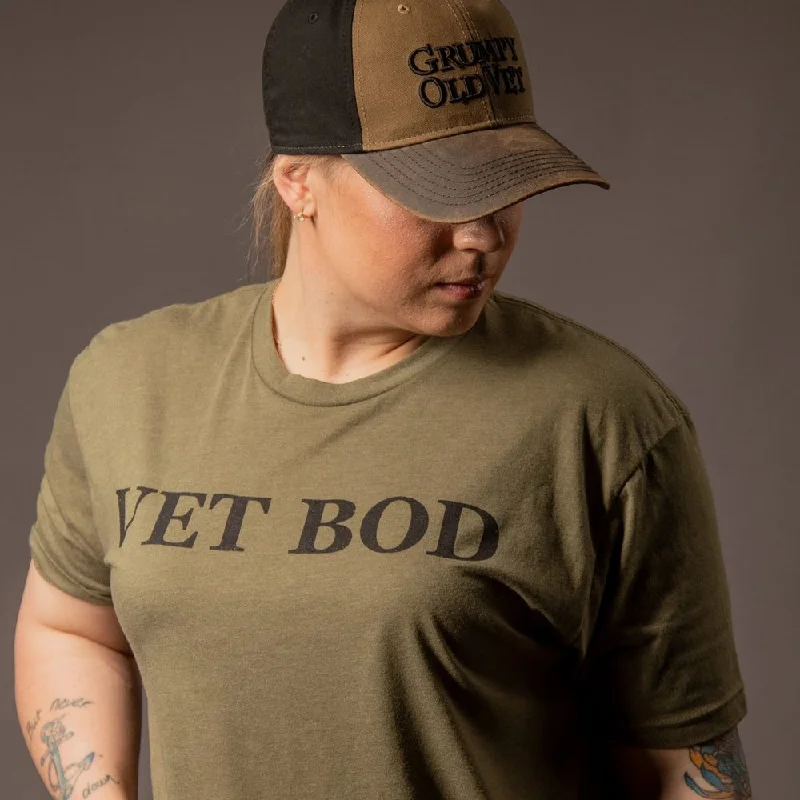 Women's Vet Bod Boyfriend Fit T-Shirt - Military Green