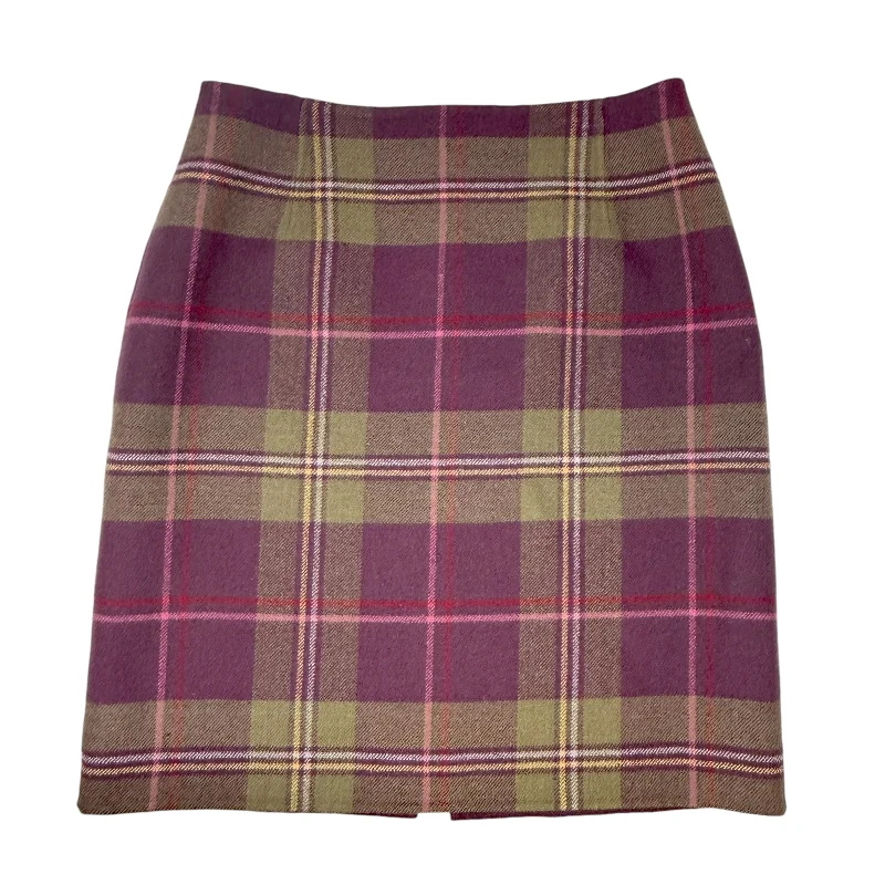 100% Virgin Wool Skirt By Pendleton In Plaid, Size: 10