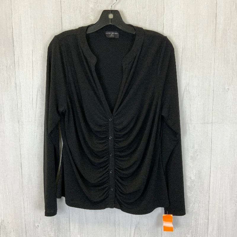 Blouse Long Sleeve By Lane Bryant In Black, Size: Xl