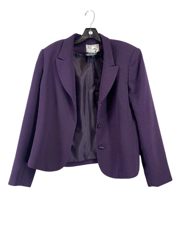 Blazer By Le Suit In Purple, Size: 14