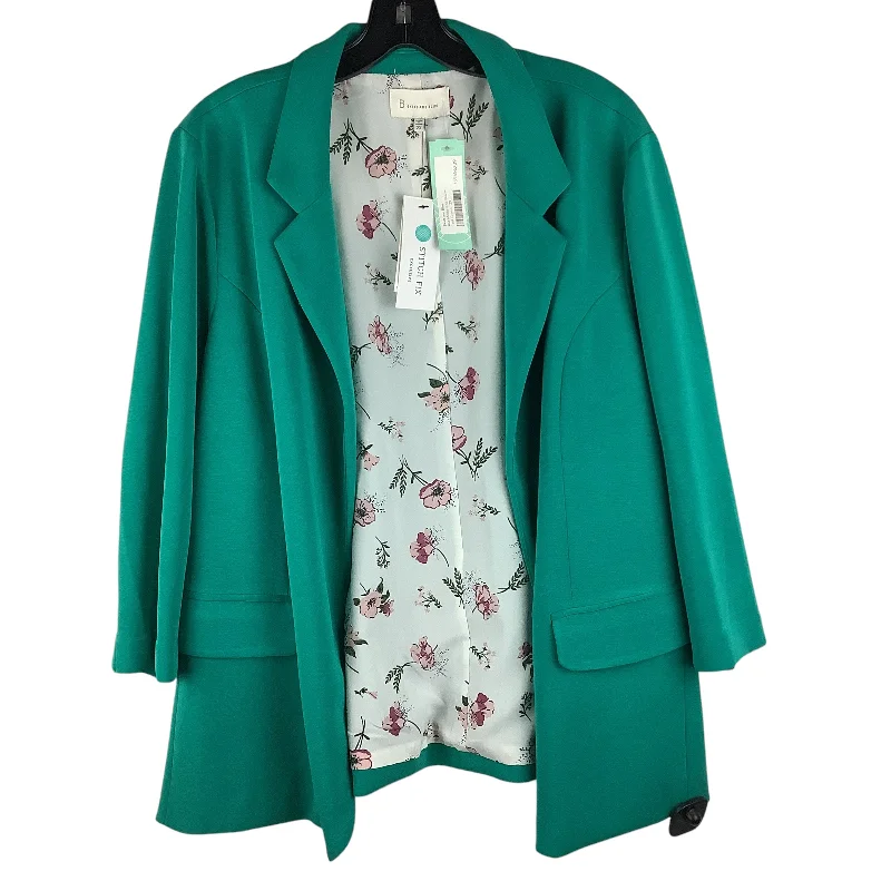 Blazer By Skies Are Blue In Aqua, Size: 2x