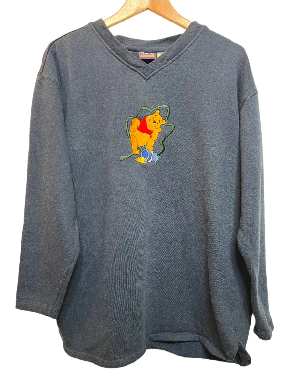 Pooh Navy Mens Sweatshirt (Size L)