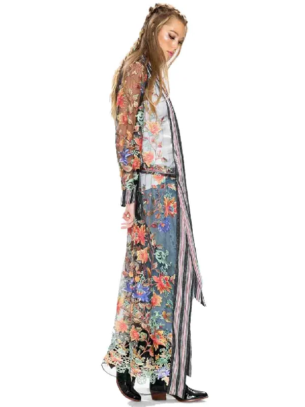 Tianello Embroidered, Aratta  "Spectacular"  Maxi Kimono