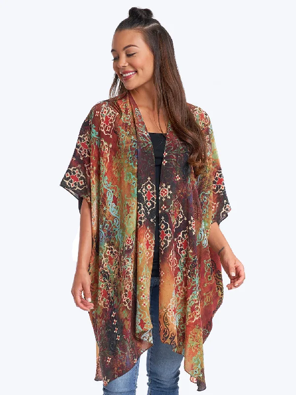 Tianello “Bijou” print Washable Silk “Zen” Robe