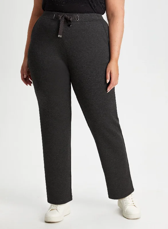 Drawstring Waist Pull-On Pants