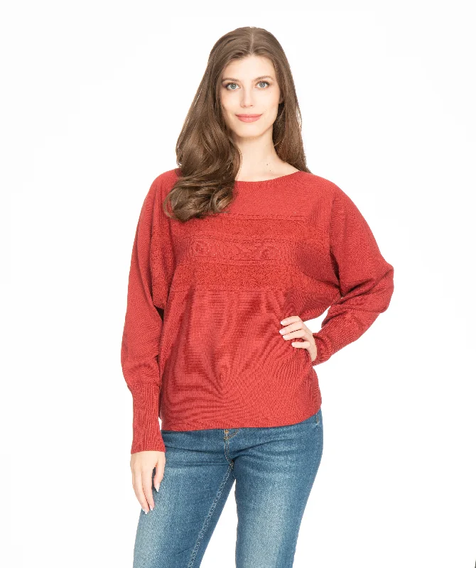 Spense Dolman Cable Sweater - CGTP03976M